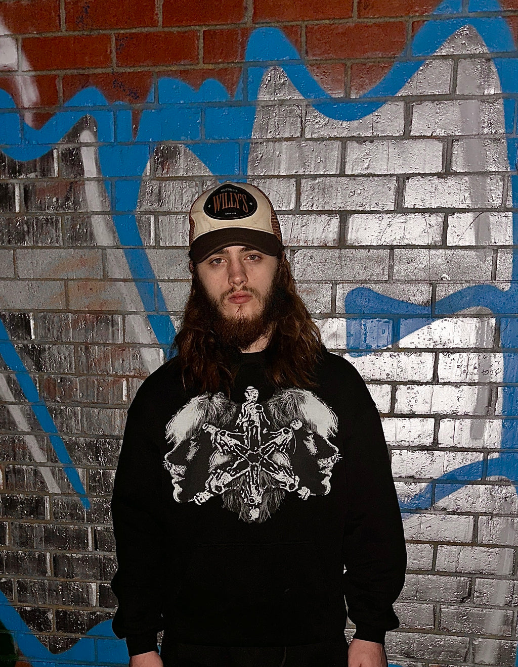 Black Graphic Hoodie